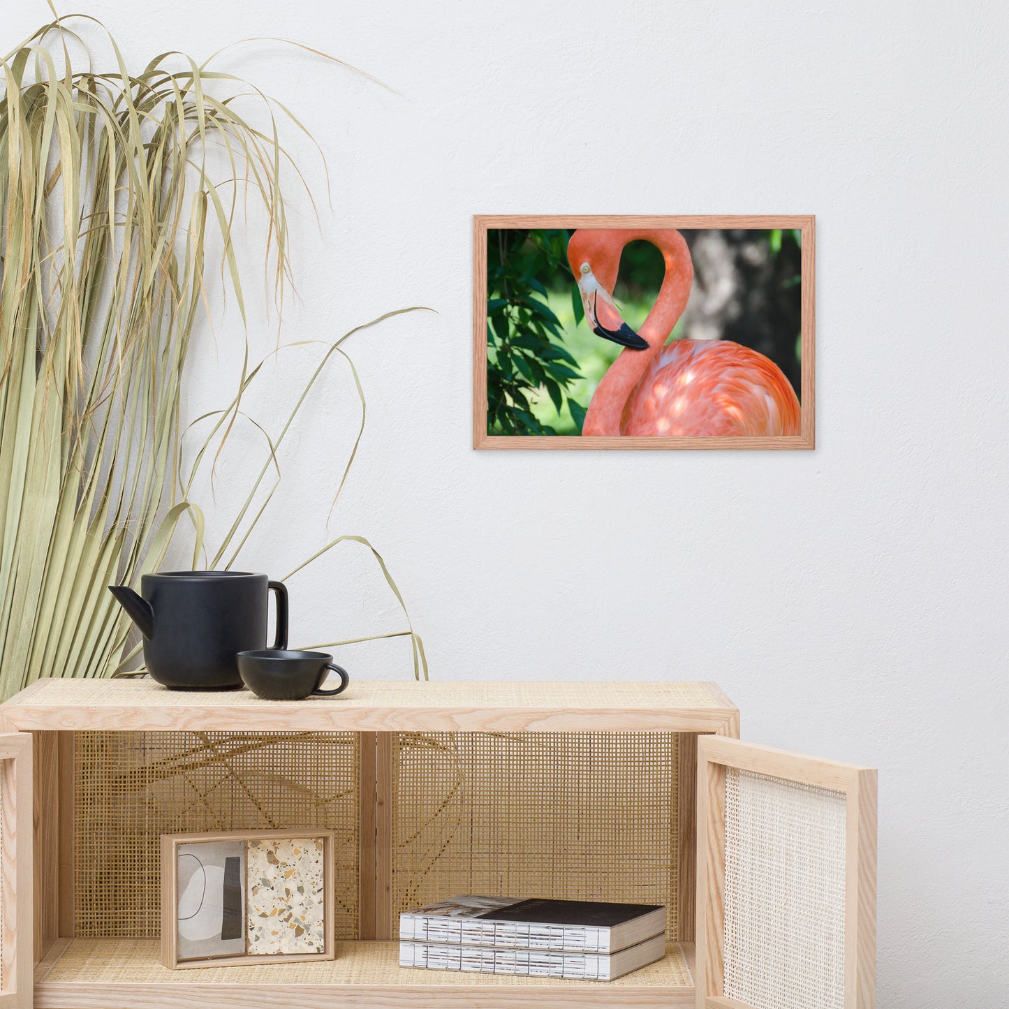 Pinky the Pink Flamingo Animal Wildlife Photograph Framed Wall Art Prints