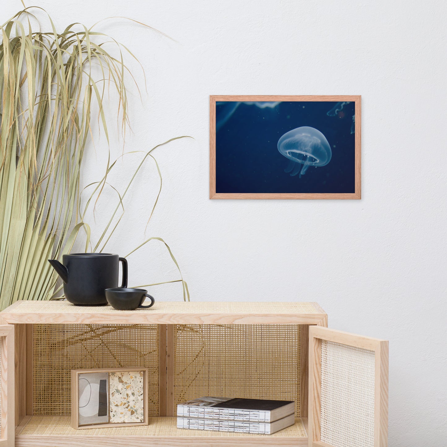 Small Blue Jelly Animal Wildlife Photograph Framed Wall Art Prints
