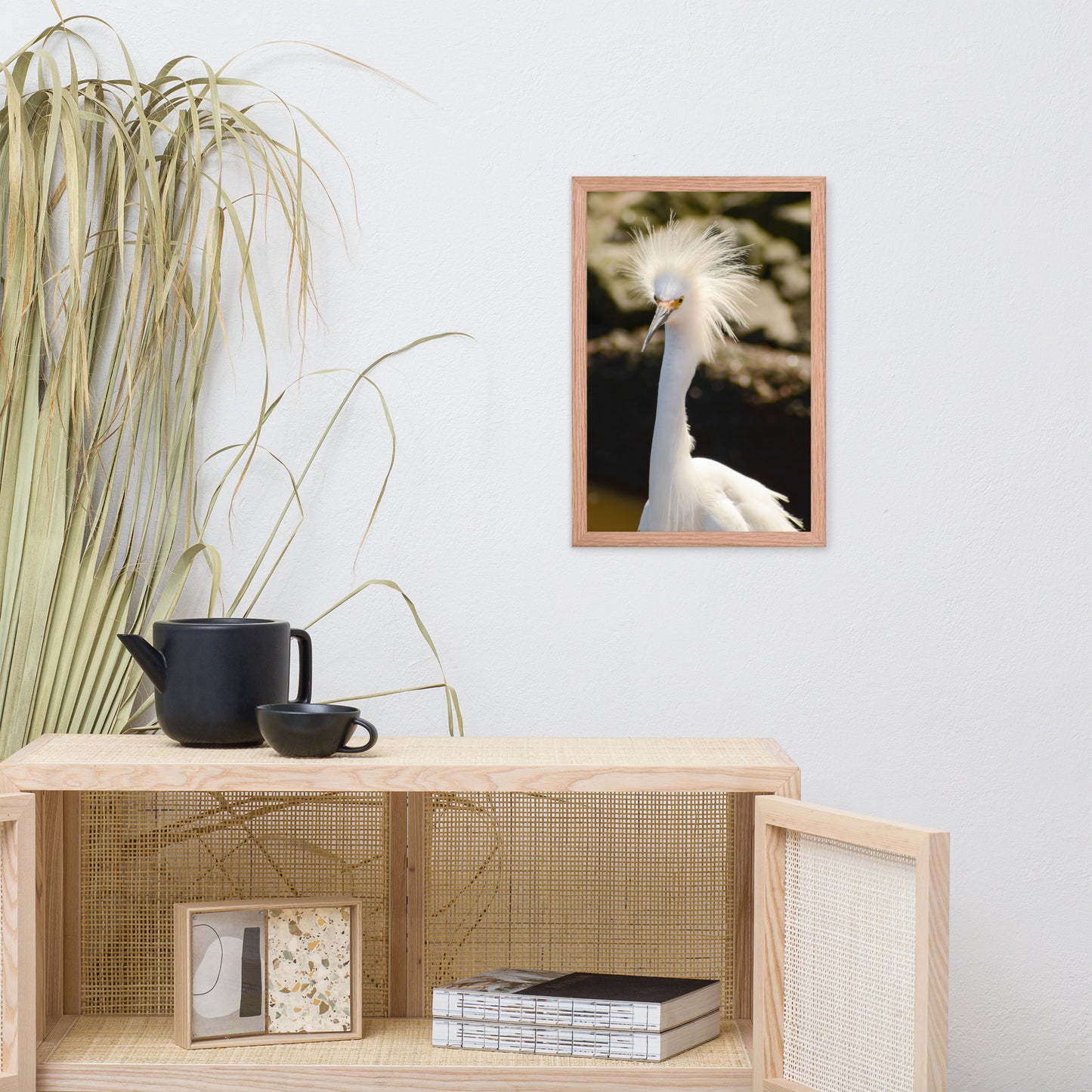 Snowy Egret Animal Wildlife Photograph Framed Wall Art Prints