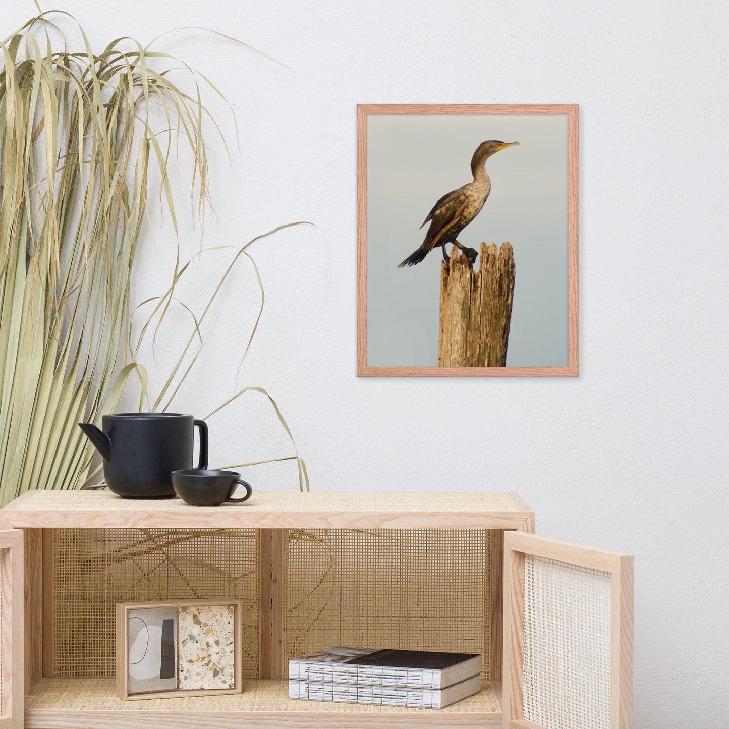 Double Crested Cormorant Animal Wildlife Photograph Framed Wall Art Prints