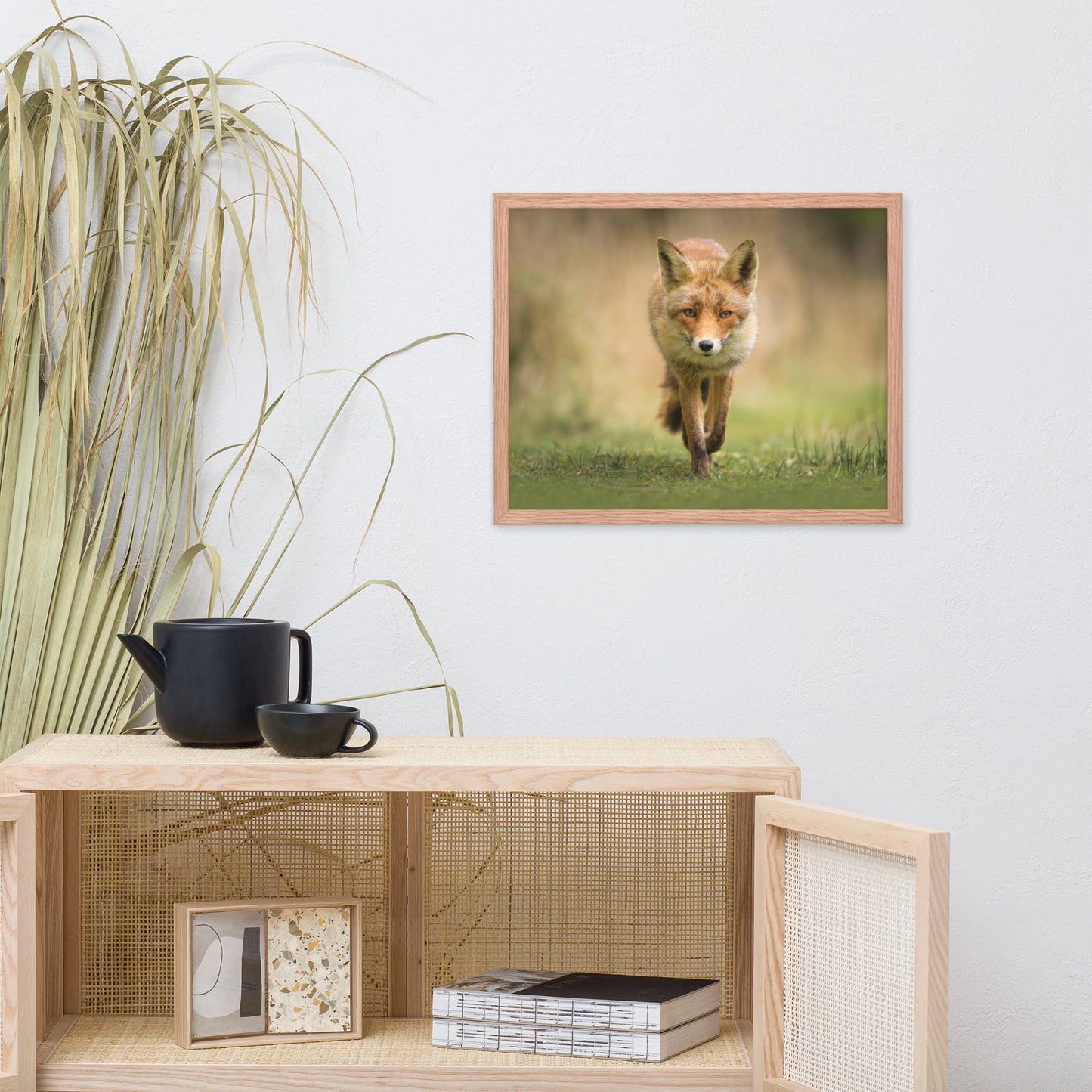 Young Female Red Fox In Forest Animal Wildlife Nature Photograph Framed Wall Art Prints
