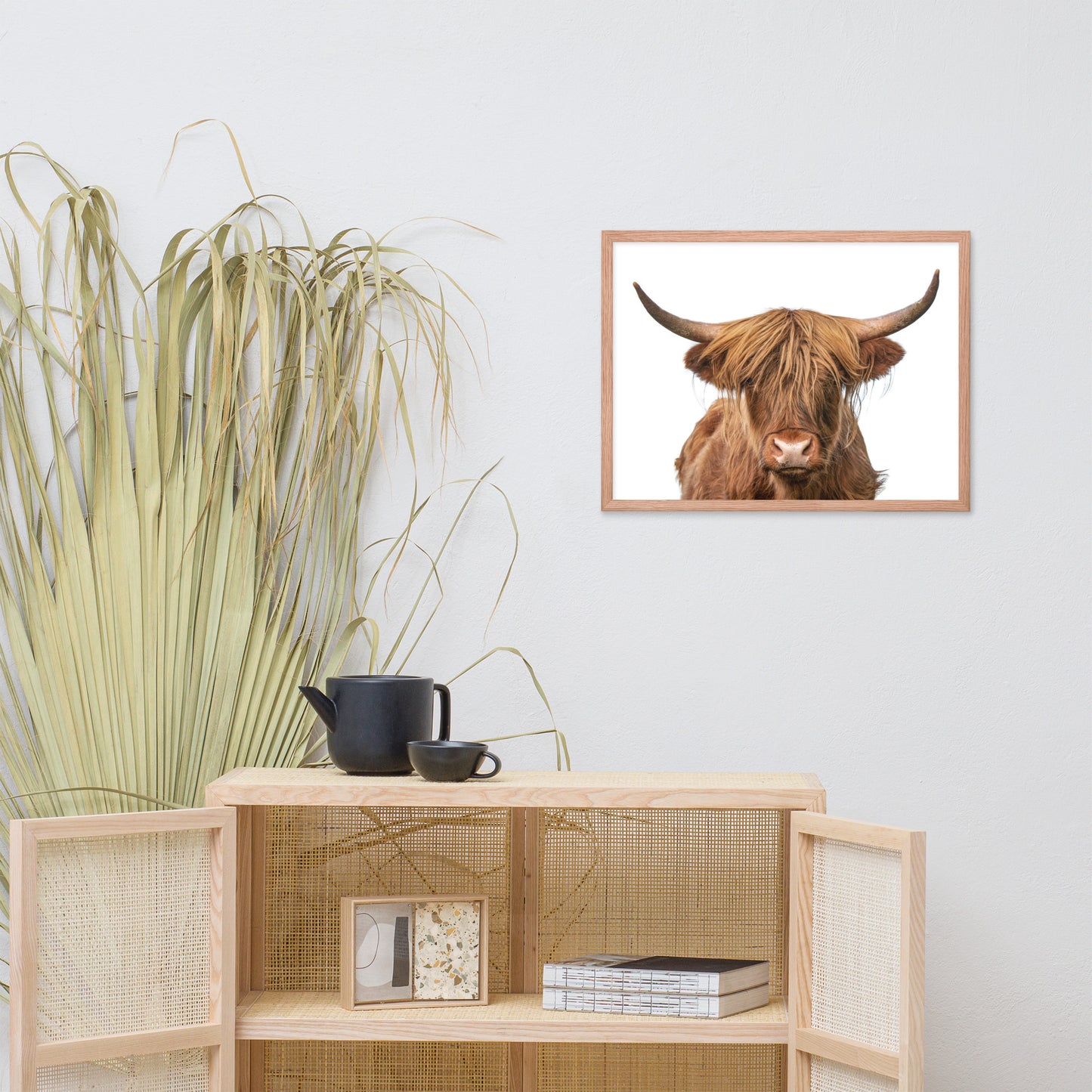 Golden Highland Cow Wildlife / Animal Photo Framed Wall Art Prints