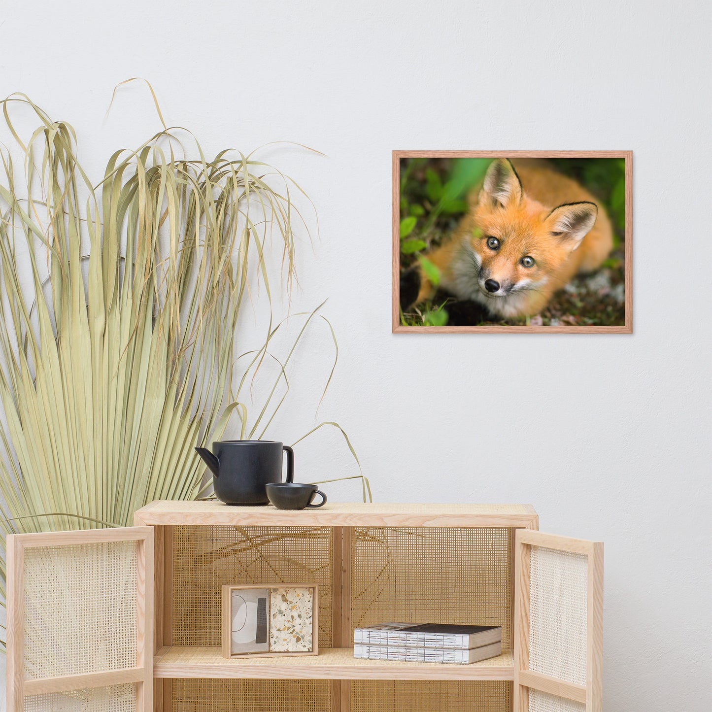 Young Red Fox Face Animal Wildlife Nature Photograph Framed Wall Art Prints