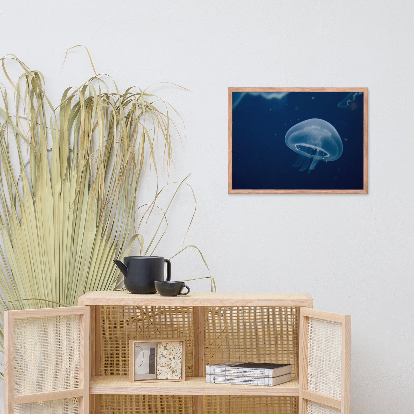 Small Blue Jelly Animal Wildlife Photograph Framed Wall Art Prints