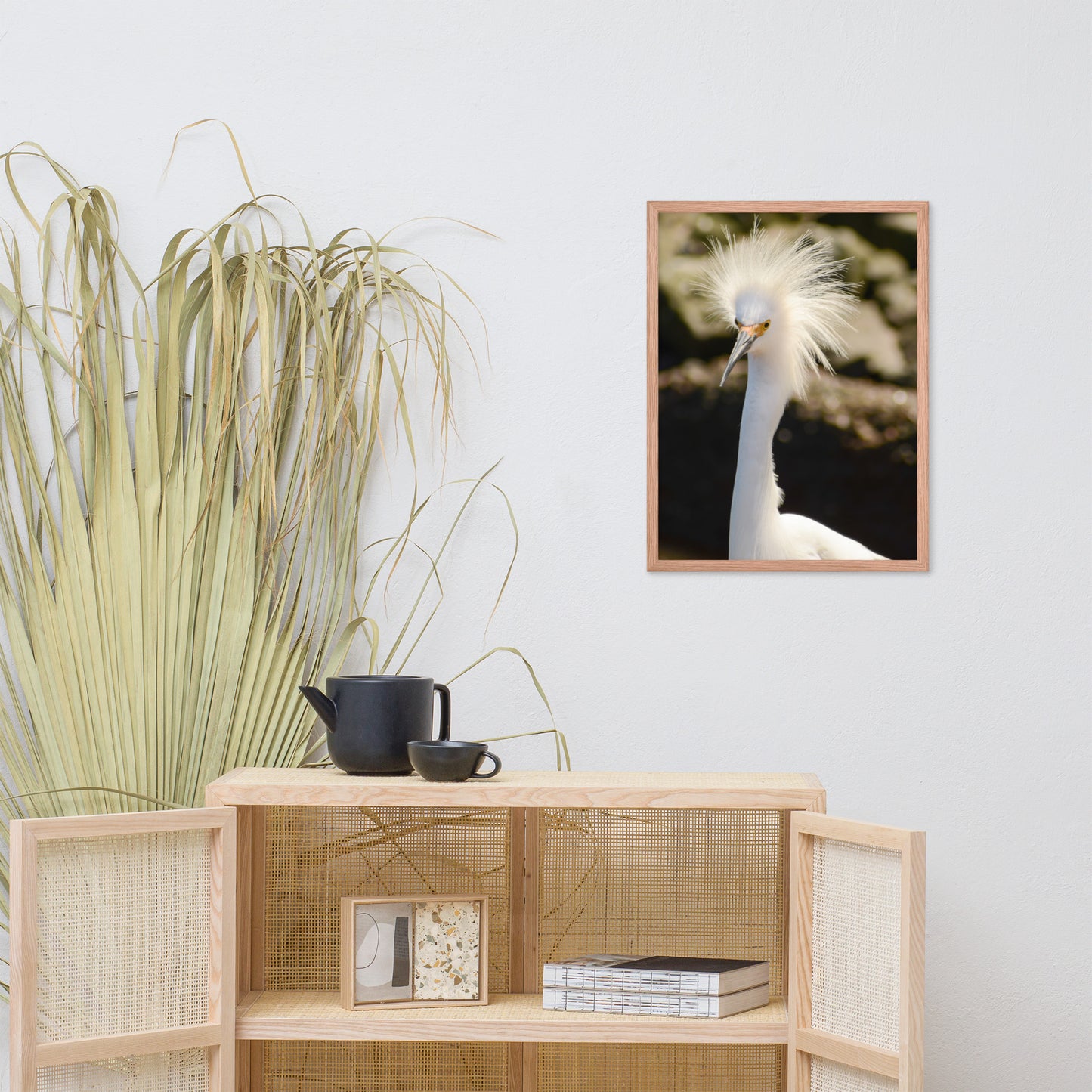 Snowy Egret Animal Wildlife Photograph Framed Wall Art Prints
