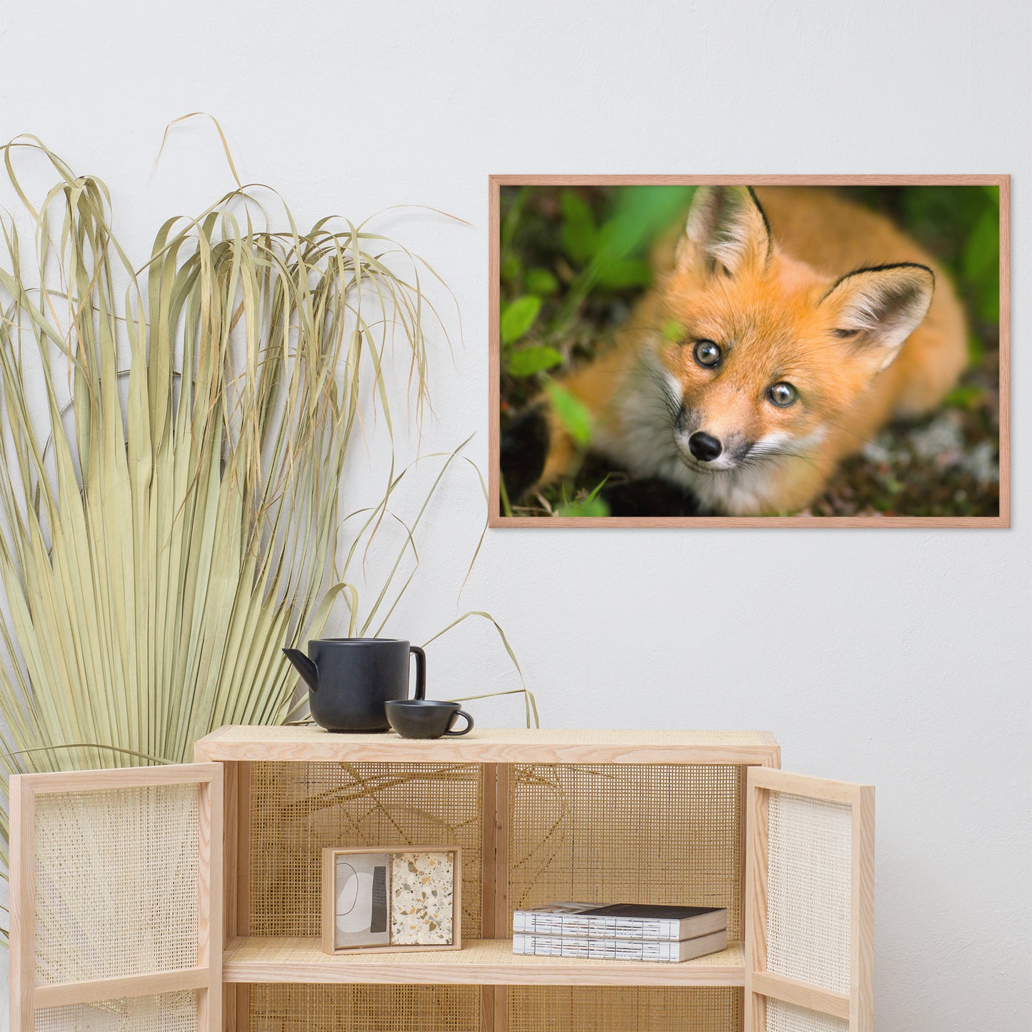 Young Red Fox Face Animal Wildlife Nature Photograph Framed Wall Art Prints