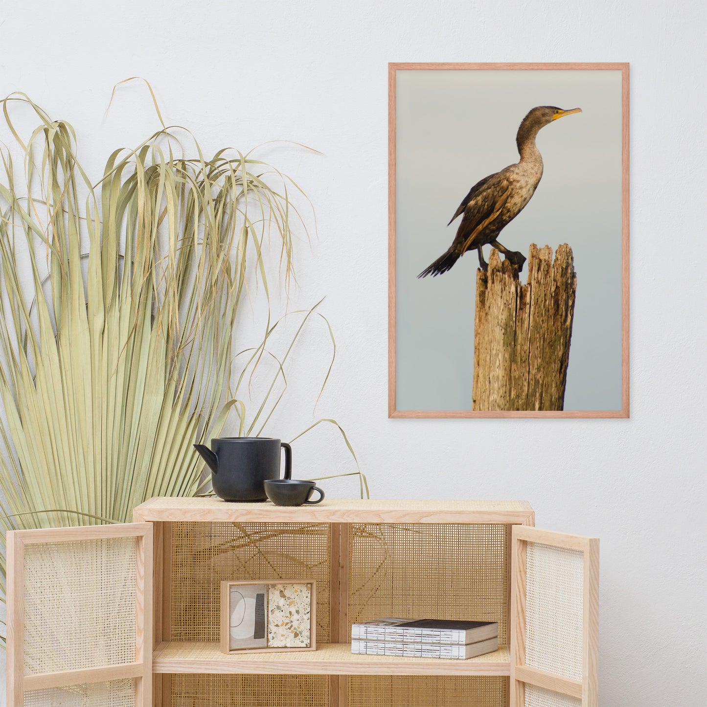 Double Crested Cormorant Animal Wildlife Photograph Framed Wall Art Prints