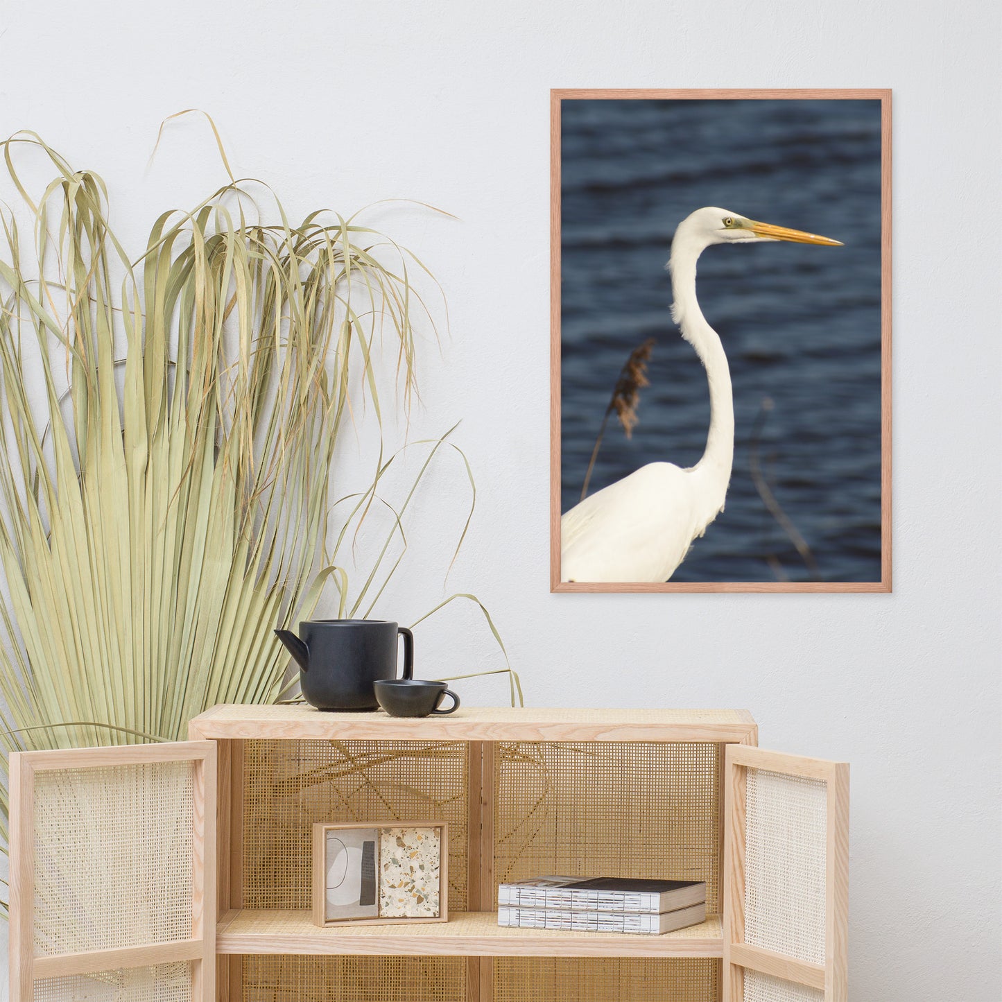 Great White Egret Animal Wildlife Photograph Framed Wall Art Prints