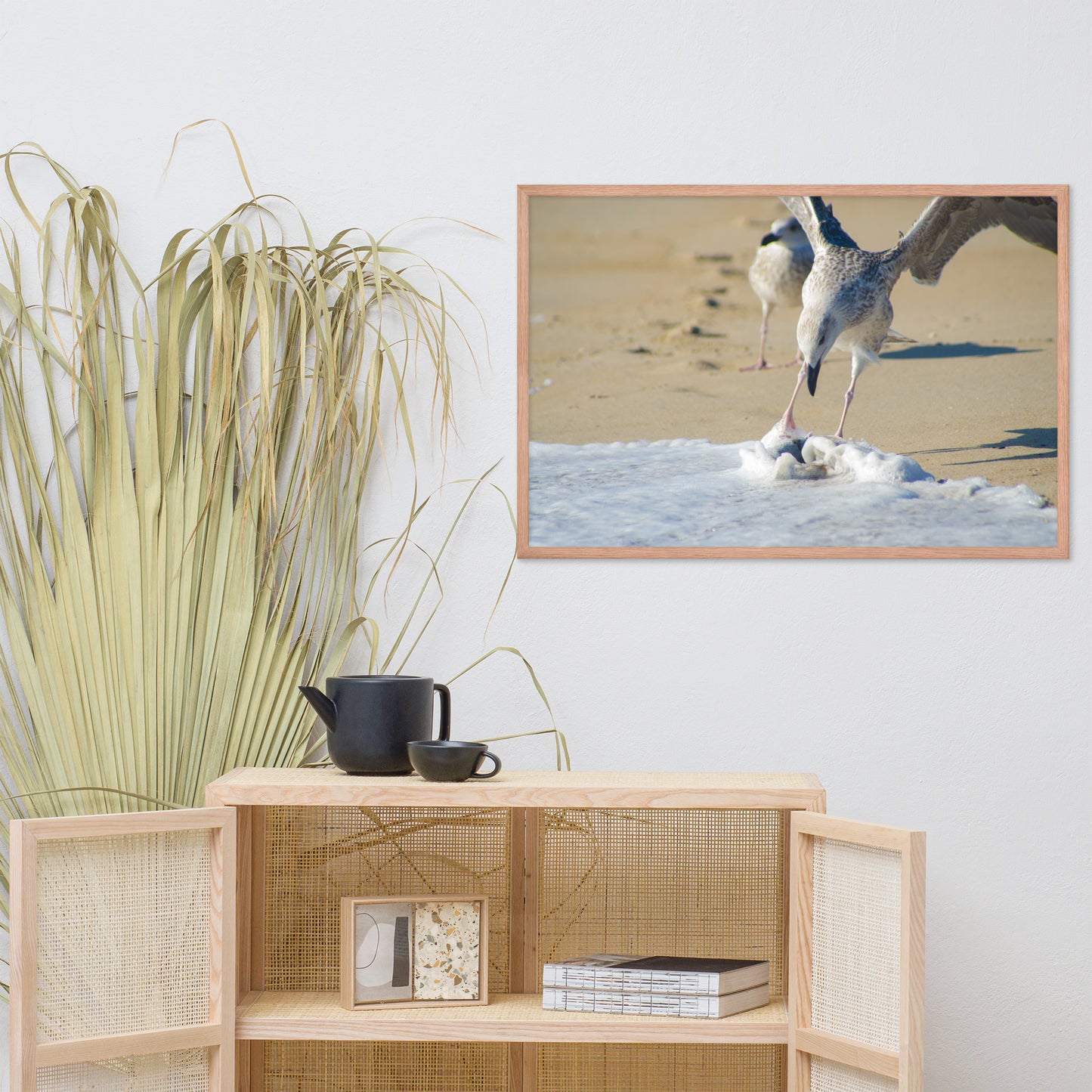 Oh That's Cold Coastal Bird Animal Wildlife Photograph Framed Wall Art Prints