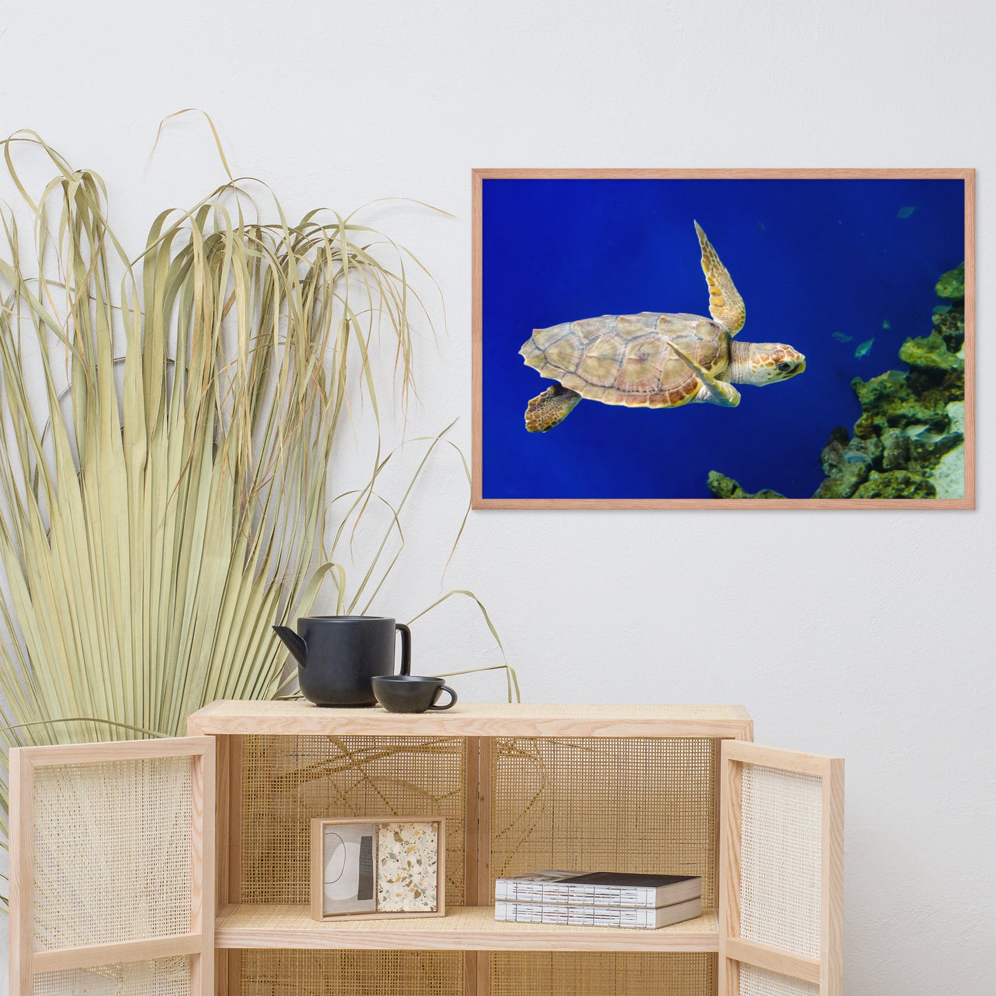 Sea Turtle 1 Animal Wildlife Photograph Framed Wall Art Prints