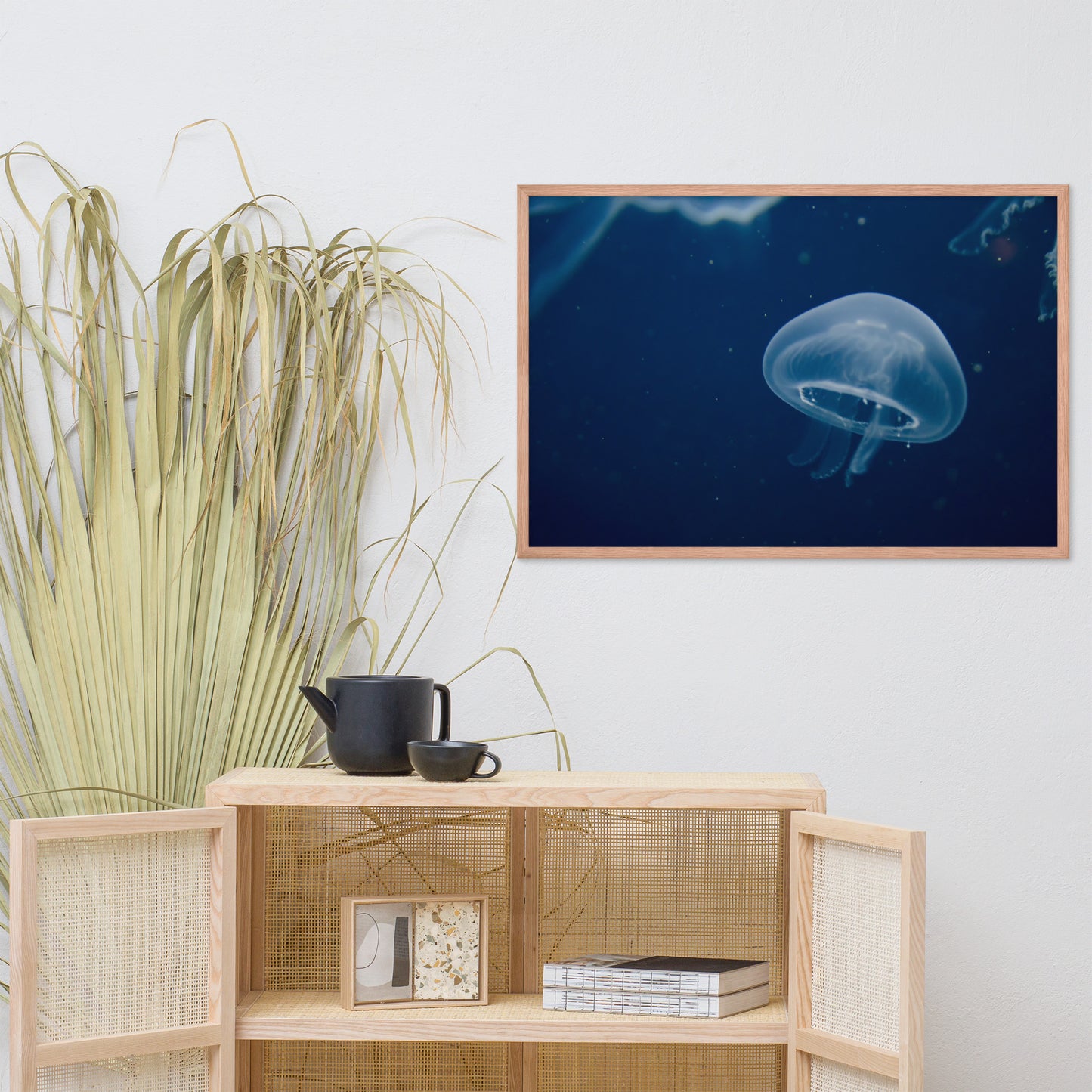 Small Blue Jelly Animal Wildlife Photograph Framed Wall Art Prints