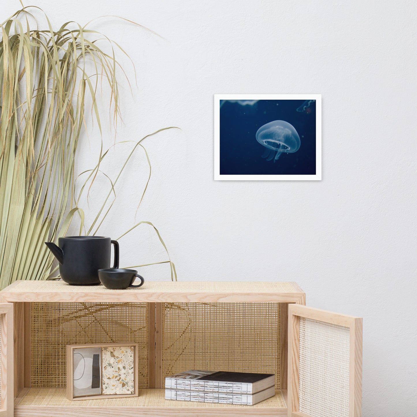 Small Blue Jelly Animal Wildlife Photograph Framed Wall Art Prints