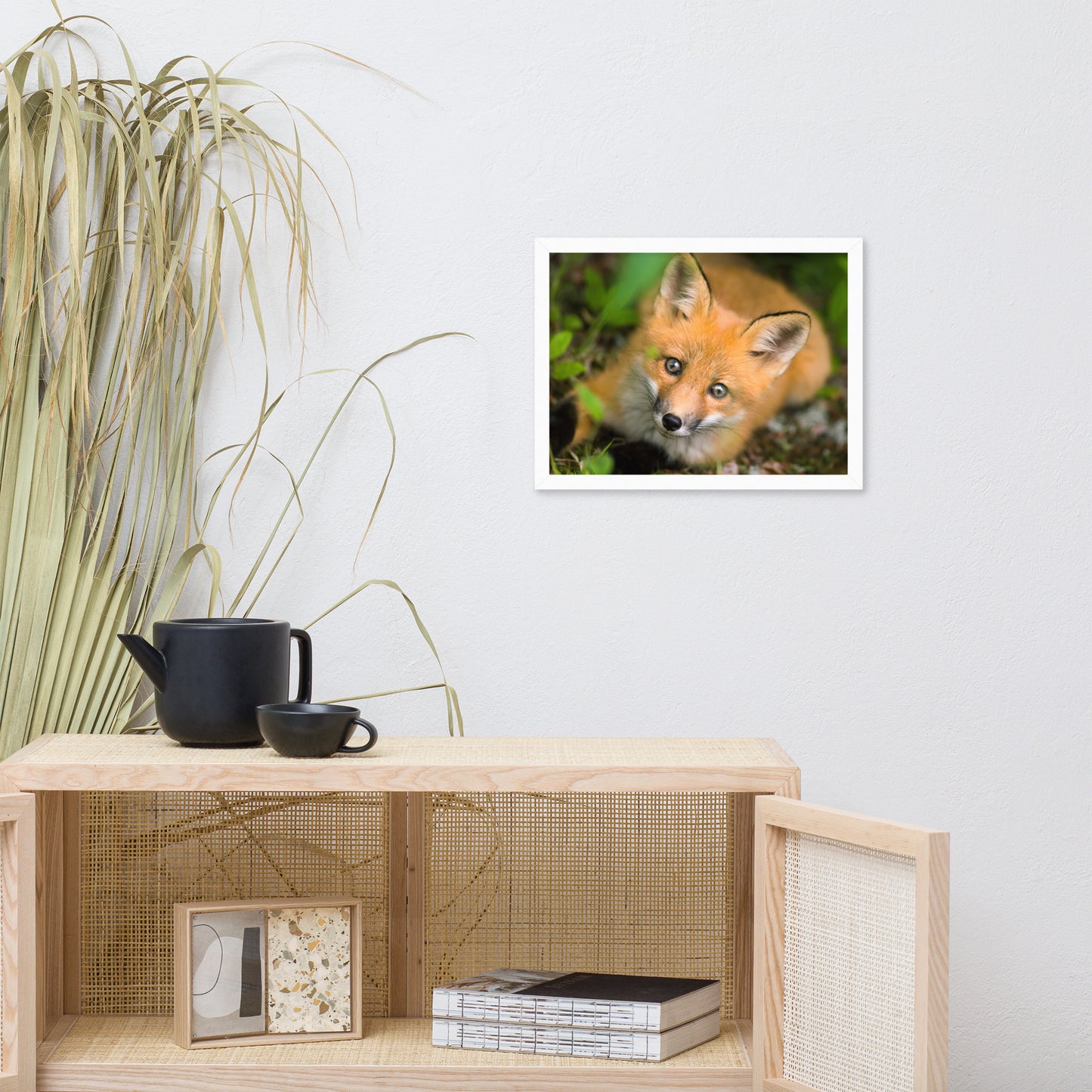 Young Red Fox Face Animal Wildlife Nature Photograph Framed Wall Art Prints