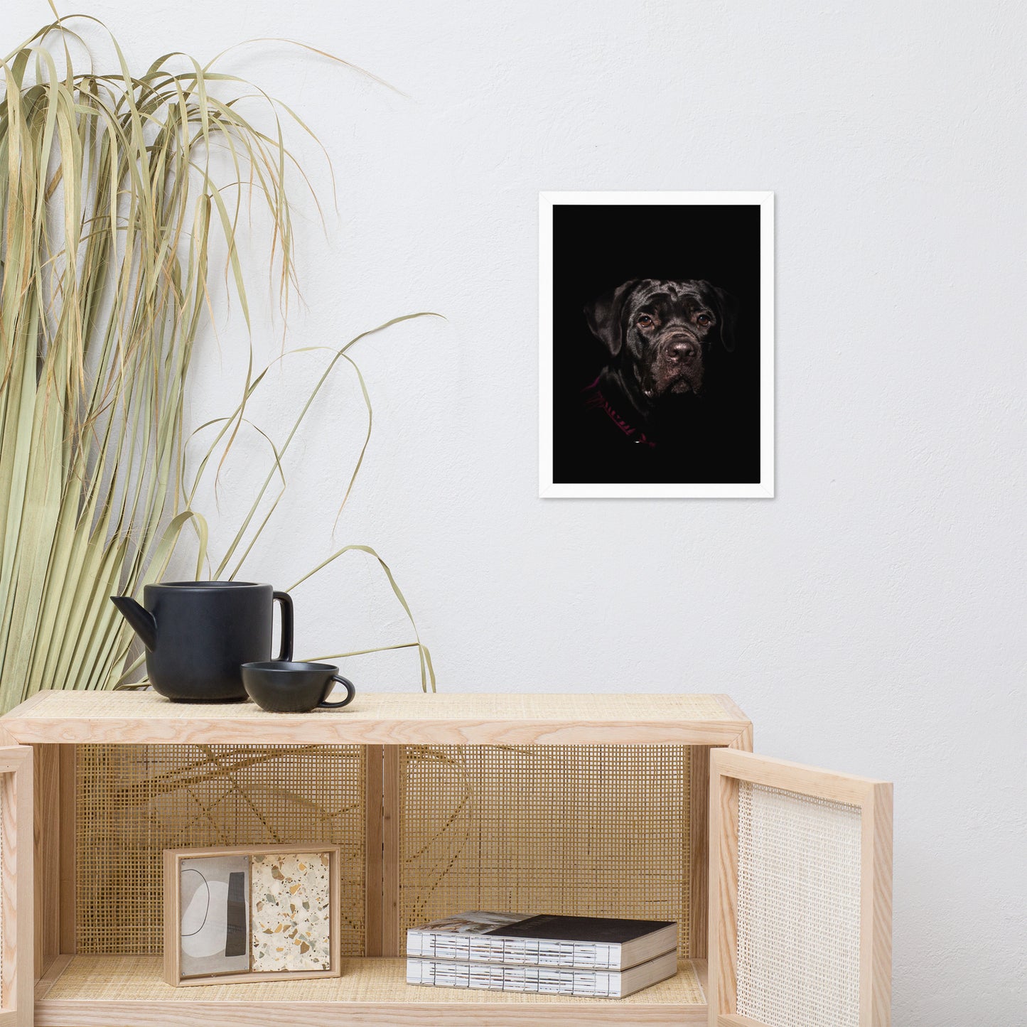 Cane Corso Puppy Low Key Portrait Animal Dog Photograph Framed Wall Art Prints