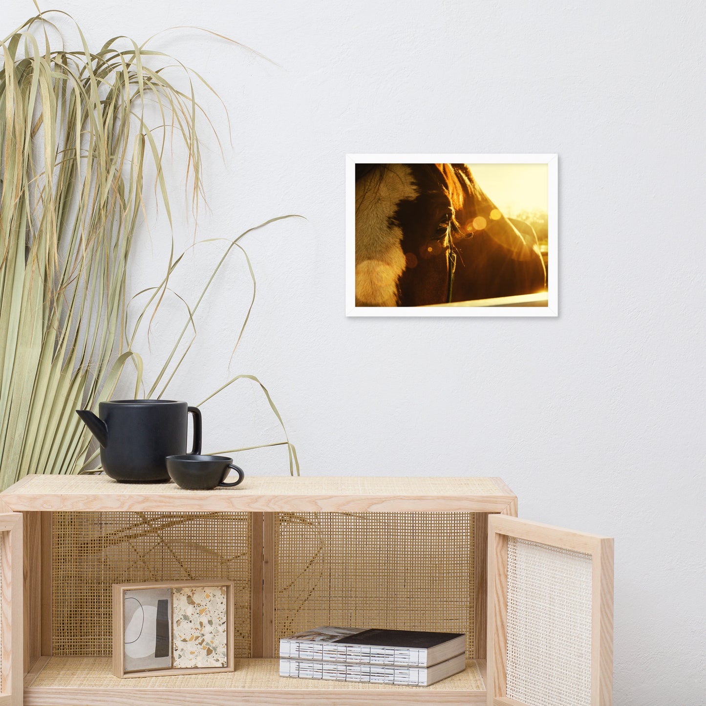 Evening Flare Animal Horse Photograph Framed Wall Art Prints