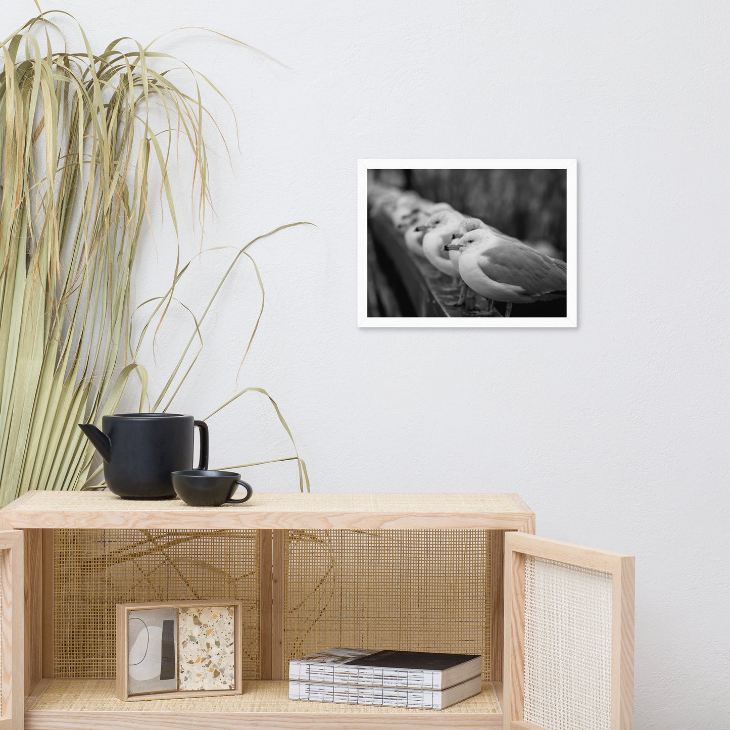 Gull King Animal Wildlife Black and White Photograph Framed Wall Art Prints
