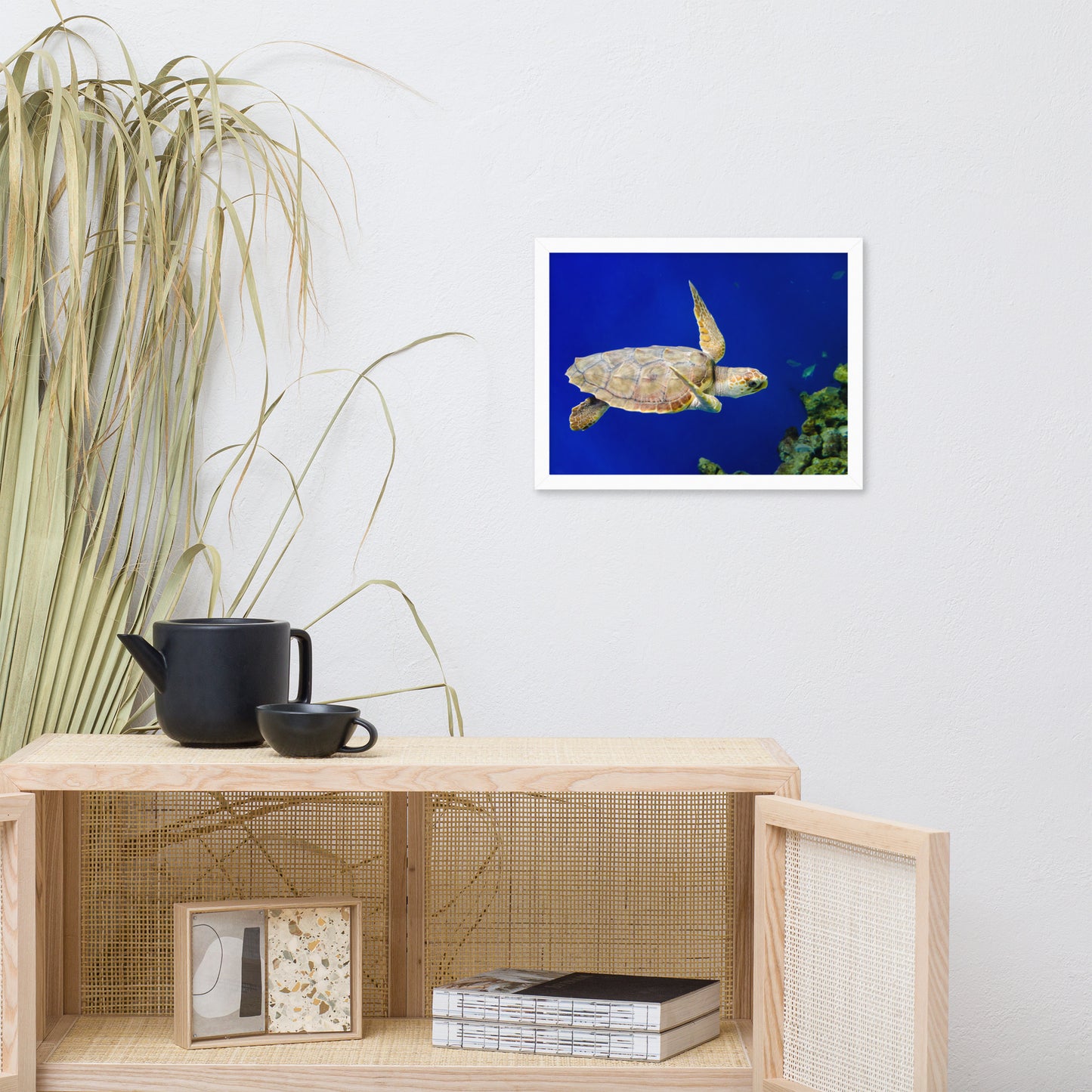 Sea Turtle 1 Animal Wildlife Photograph Framed Wall Art Prints