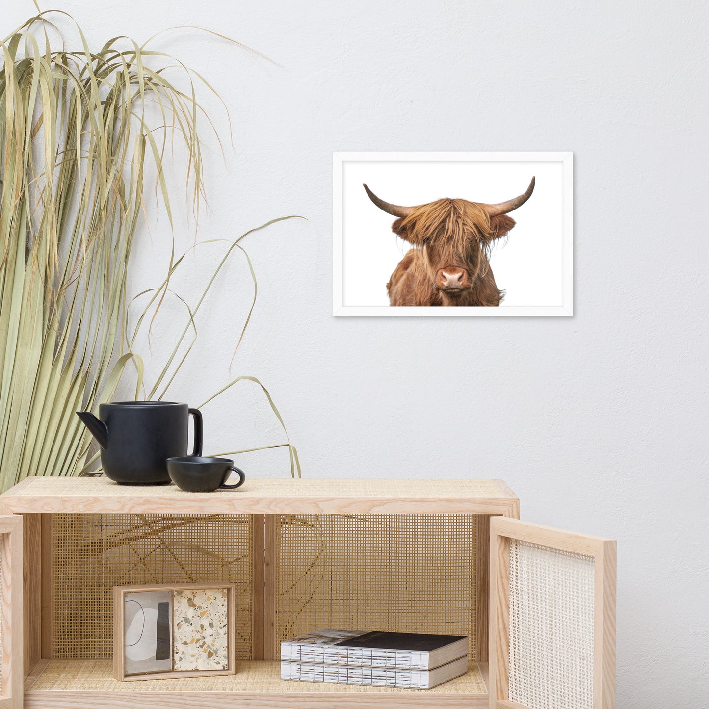 Golden Highland Cow Wildlife / Animal Photo Framed Wall Art Prints
