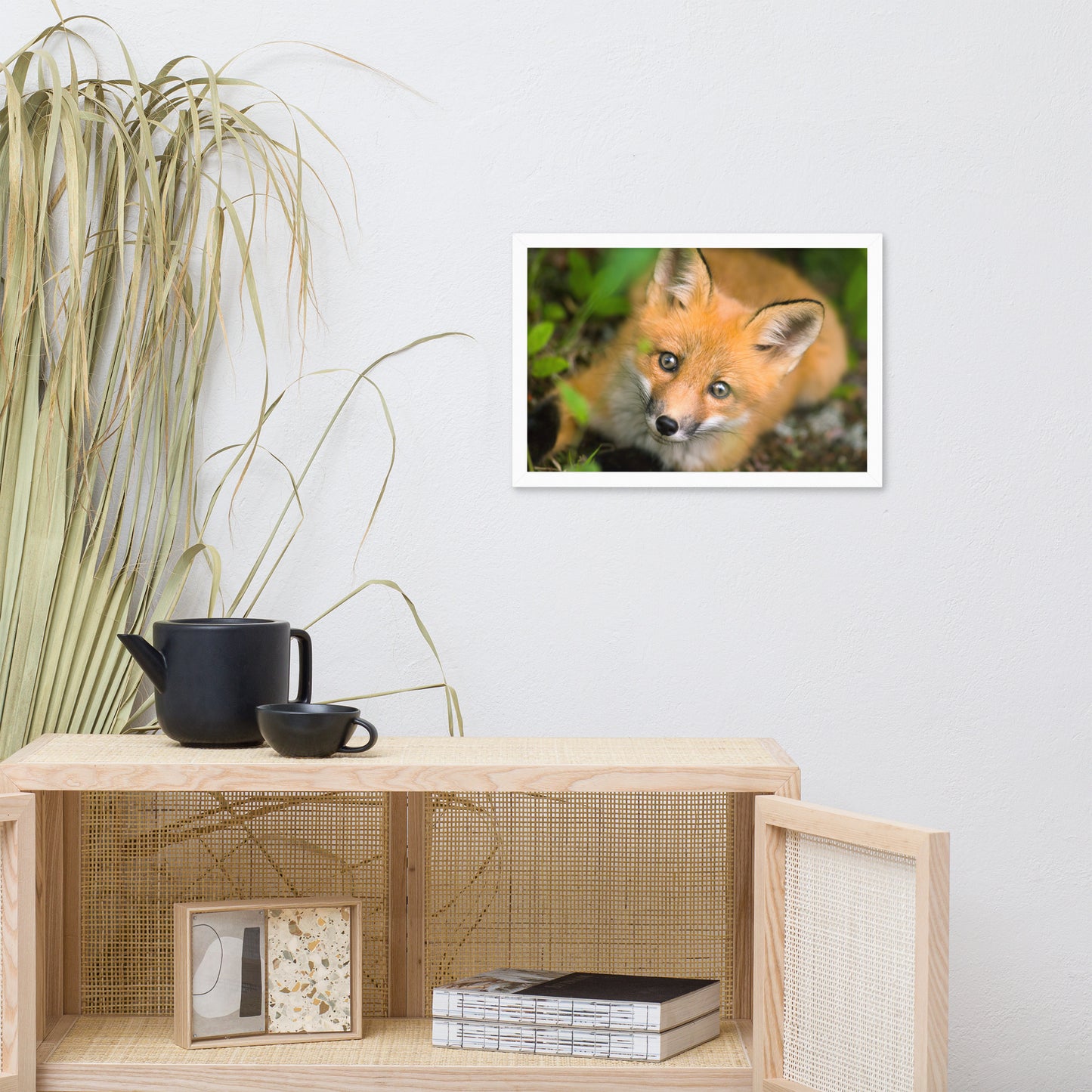 Young Red Fox Face Animal Wildlife Nature Photograph Framed Wall Art Prints