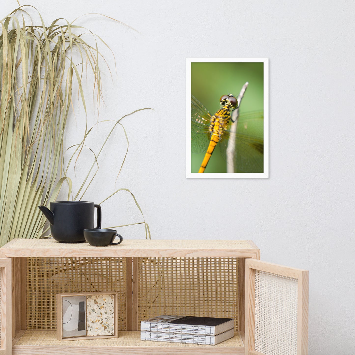 Dragonfly at Bombay Hook Animal Wildlife Photograph Framed Wall Art Prints