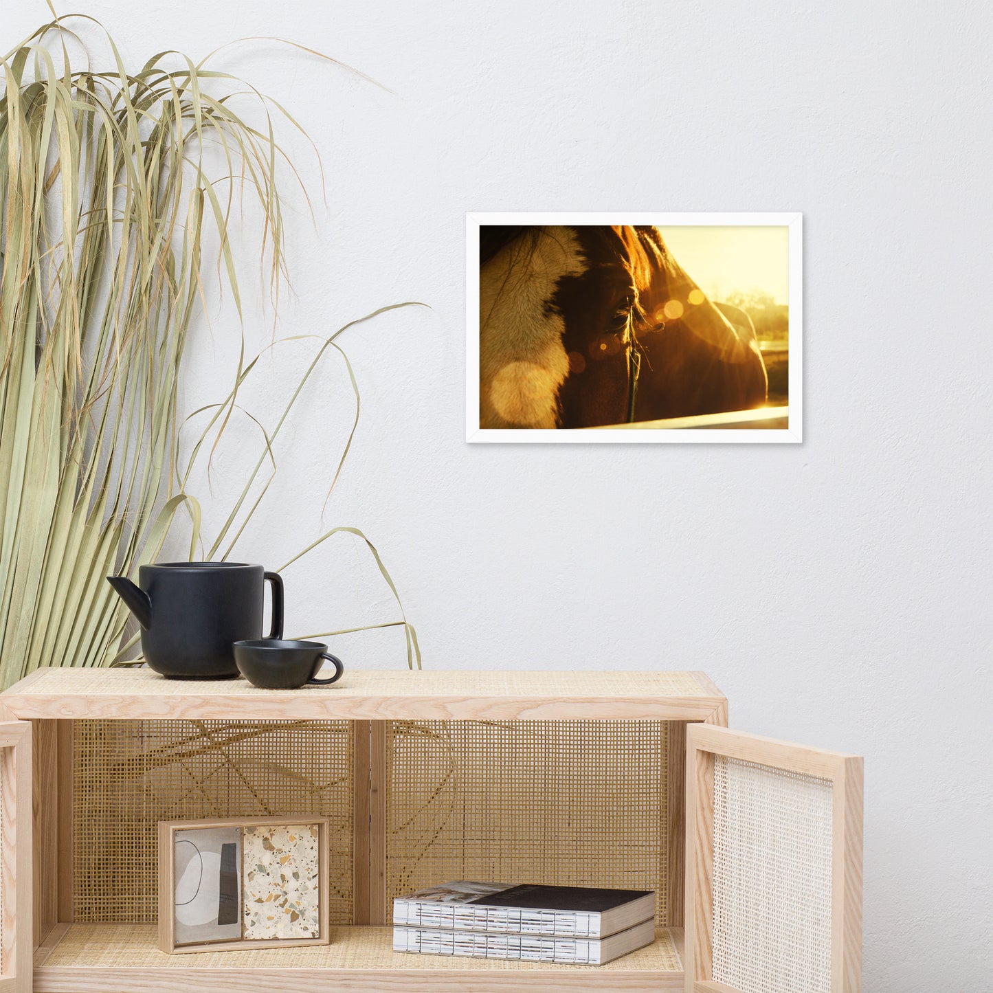 Evening Flare Animal Horse Photograph Framed Wall Art Prints