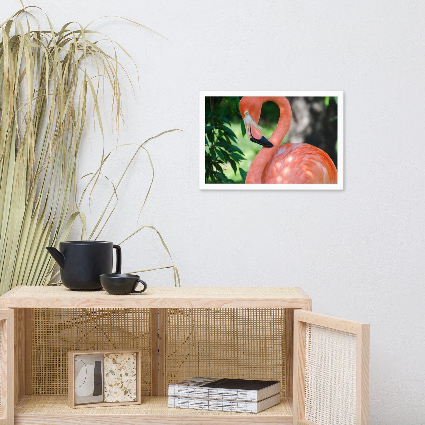 Pinky the Pink Flamingo Animal Wildlife Photograph Framed Wall Art Prints