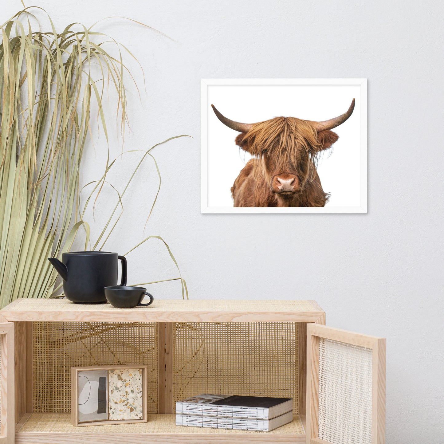Golden Highland Cow Wildlife / Animal Photo Framed Wall Art Prints