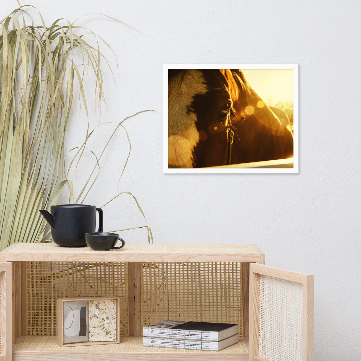 Evening Flare Animal Horse Photograph Framed Wall Art Prints