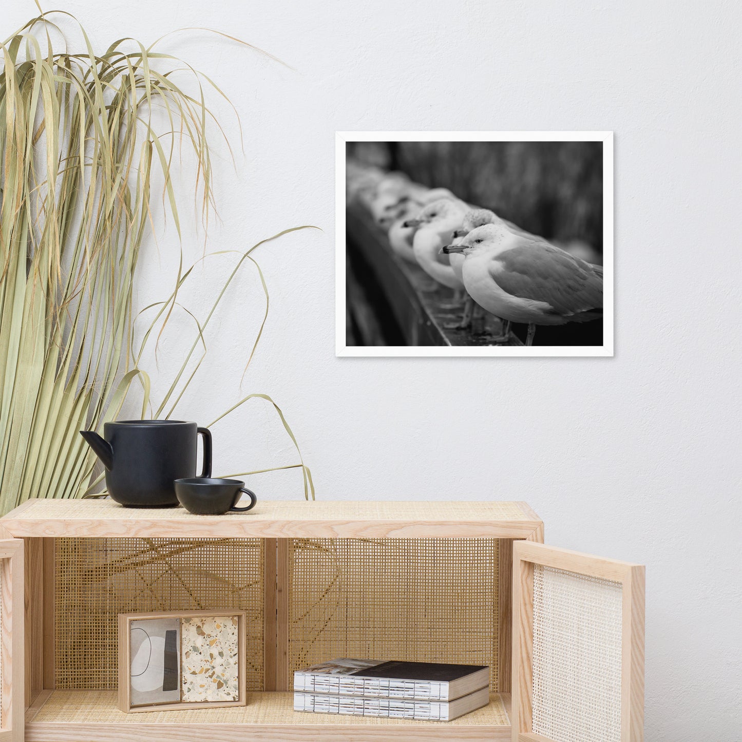 Gull King Animal Wildlife Black and White Photograph Framed Wall Art Prints