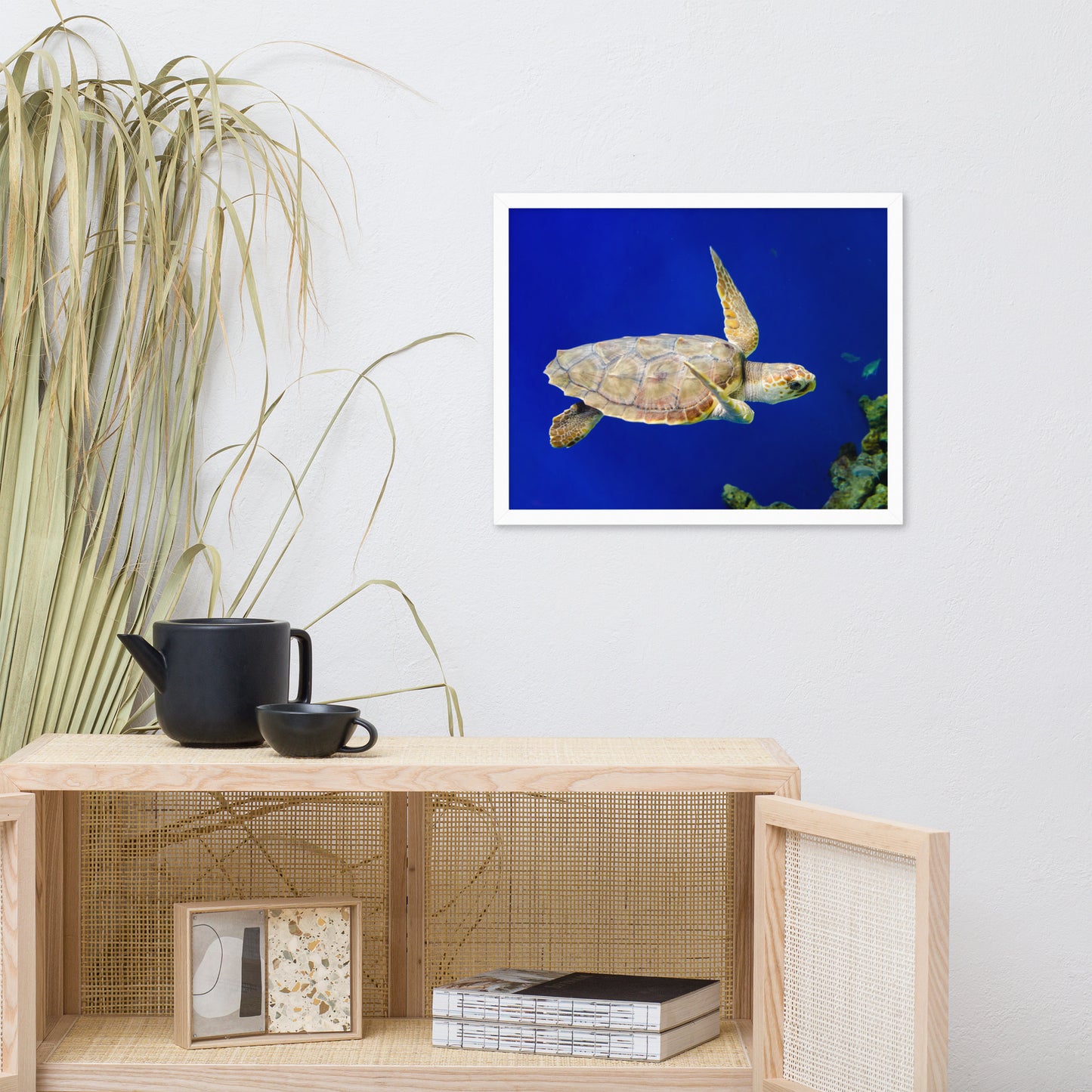 Sea Turtle 1 Animal Wildlife Photograph Framed Wall Art Prints