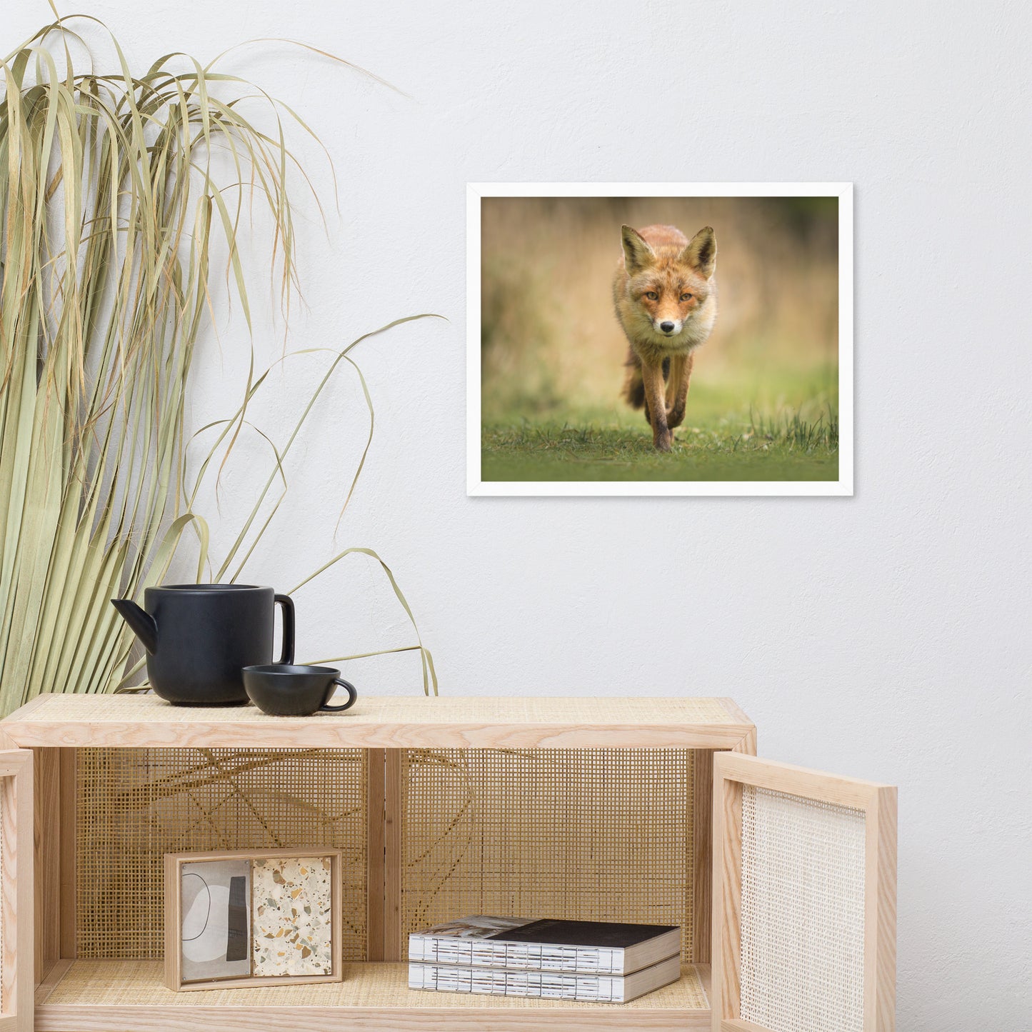 Young Female Red Fox In Forest Animal Wildlife Nature Photograph Framed Wall Art Prints