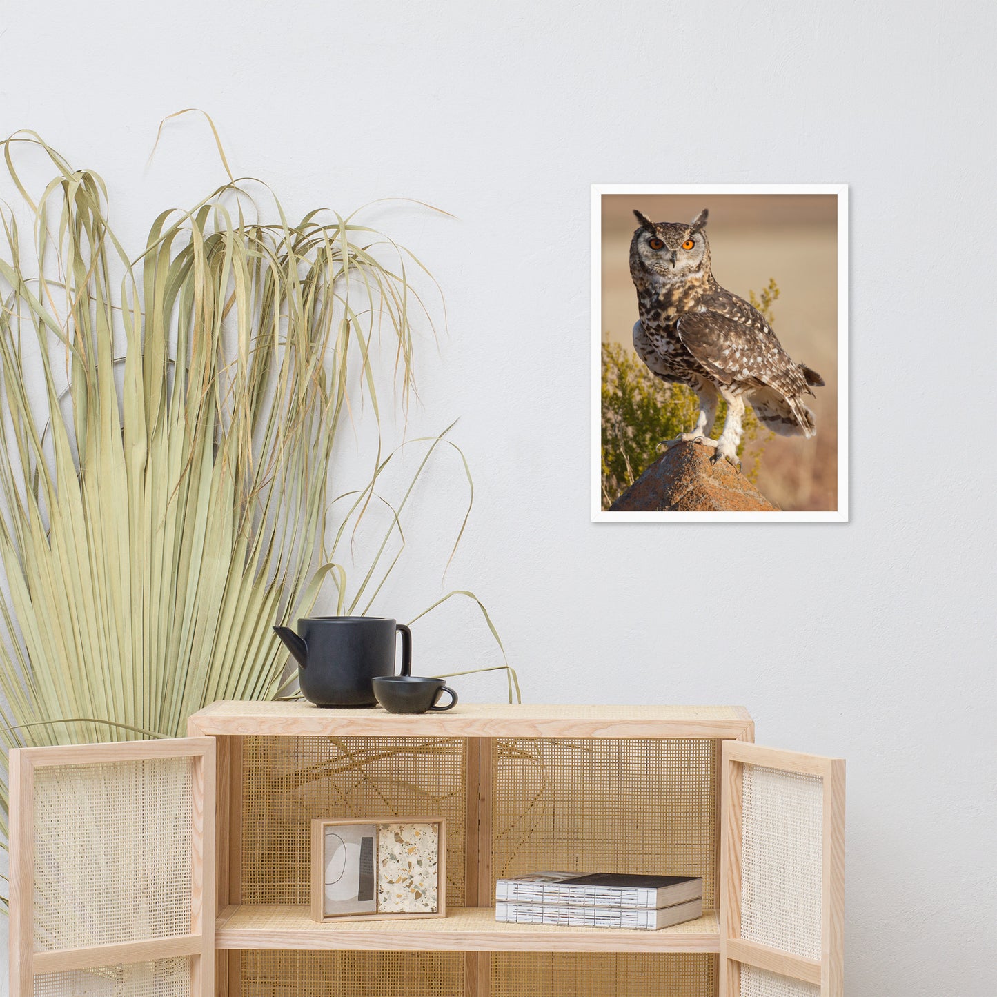 Cape Eagle Owl Wildlife Animal Photograph Framed Wall Art Prints