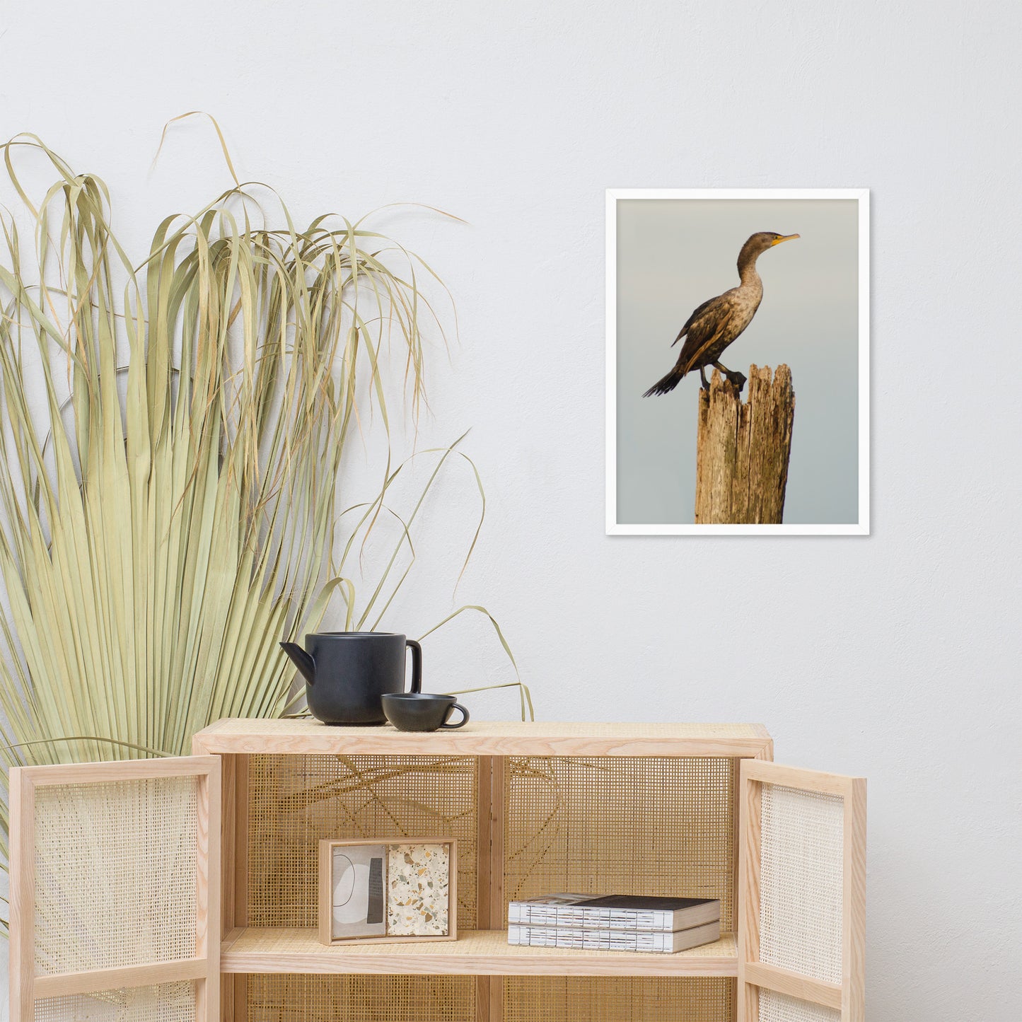 Double Crested Cormorant Animal Wildlife Photograph Framed Wall Art Prints