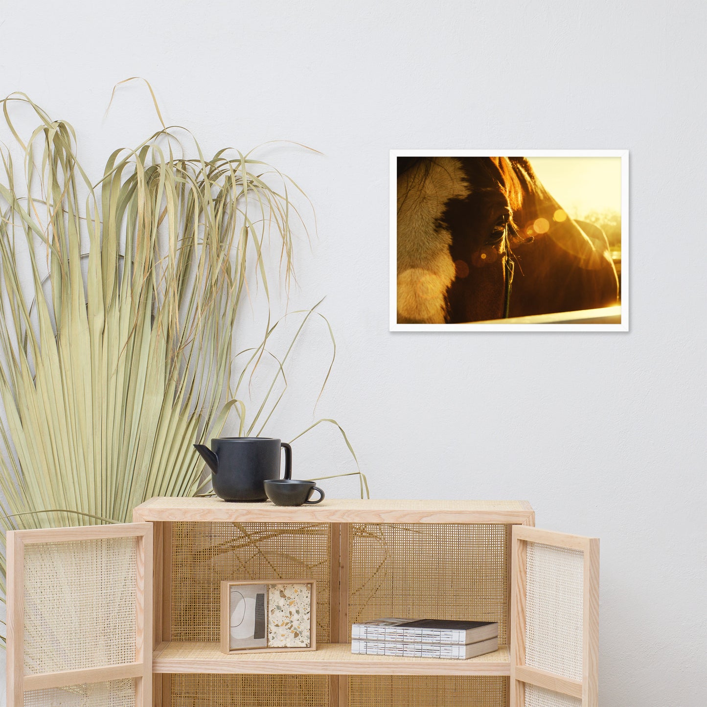 Evening Flare Animal Horse Photograph Framed Wall Art Prints