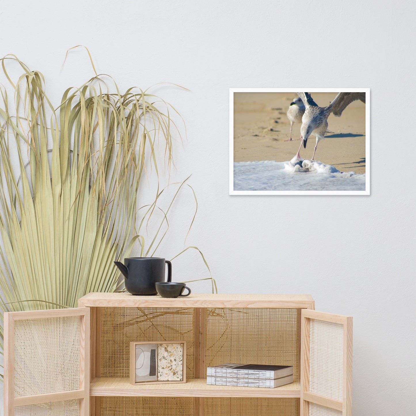 Oh That's Cold Coastal Bird Animal Wildlife Photograph Framed Wall Art Prints