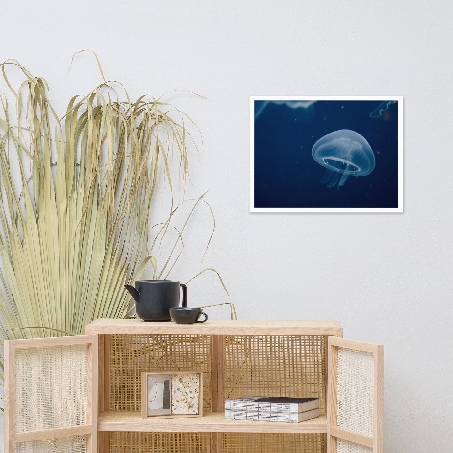 Small Blue Jelly Animal Wildlife Photograph Framed Wall Art Prints