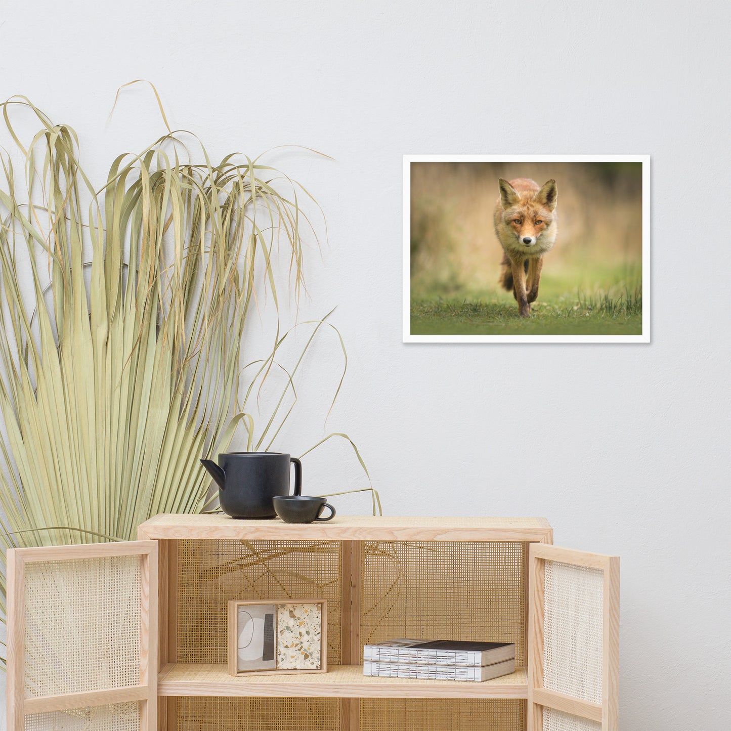 Young Female Red Fox In Forest Animal Wildlife Nature Photograph Framed Wall Art Prints