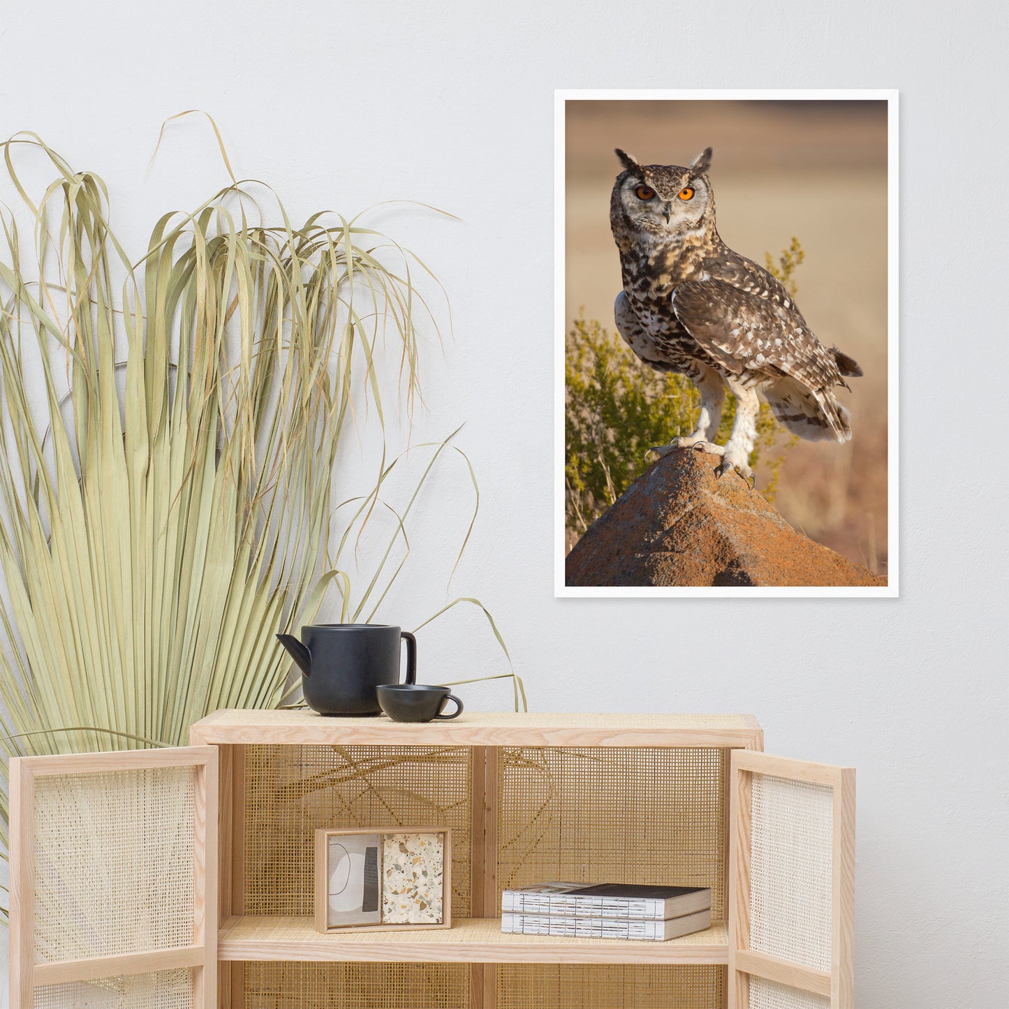 Cape Eagle Owl Wildlife Animal Photograph Framed Wall Art Prints