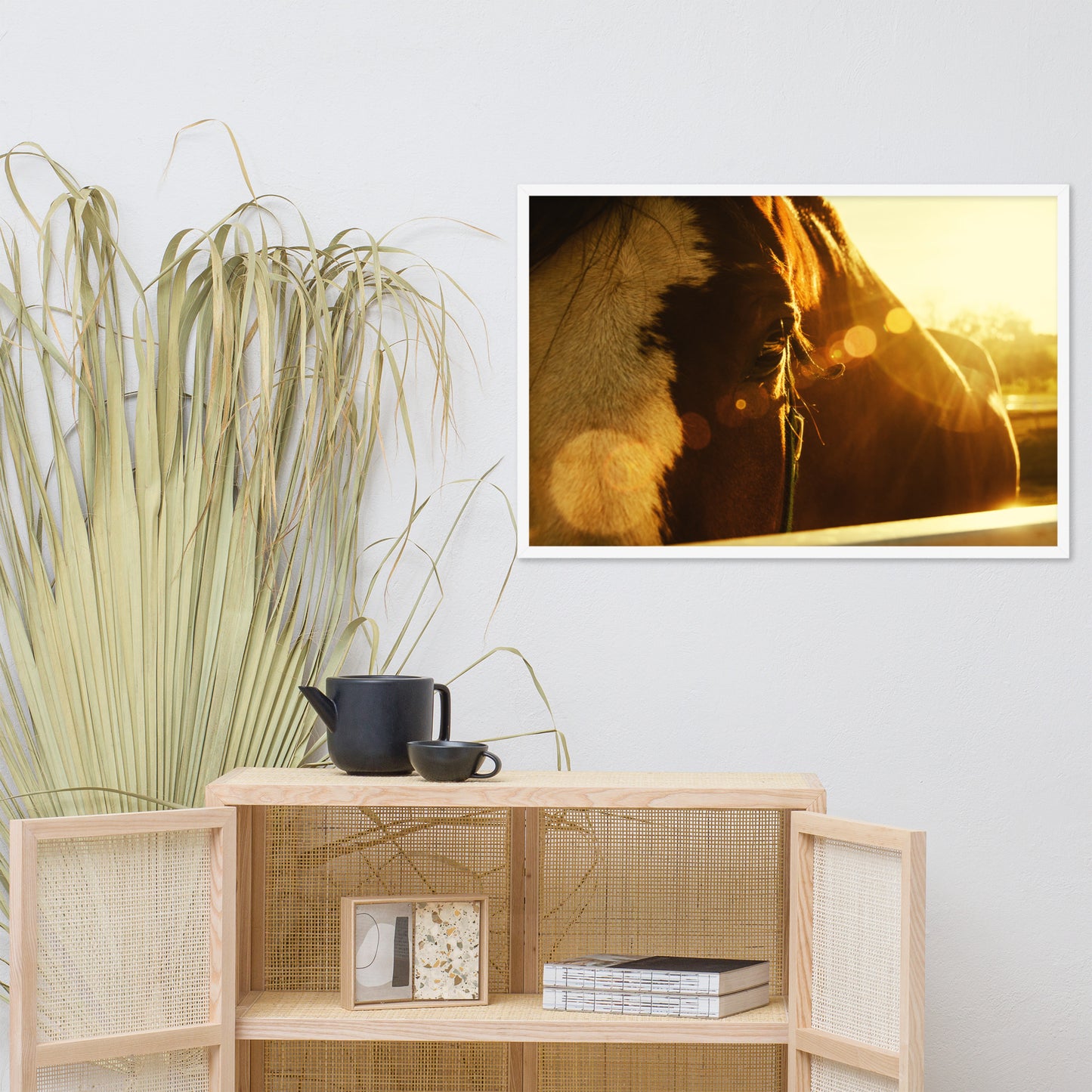 Evening Flare Animal Horse Photograph Framed Wall Art Prints