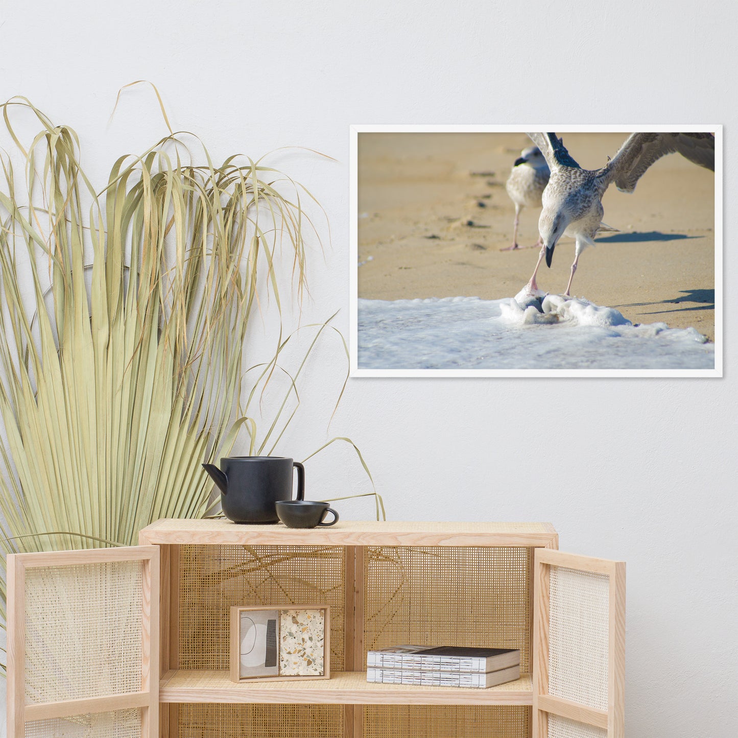 Oh That's Cold Coastal Bird Animal Wildlife Photograph Framed Wall Art Prints