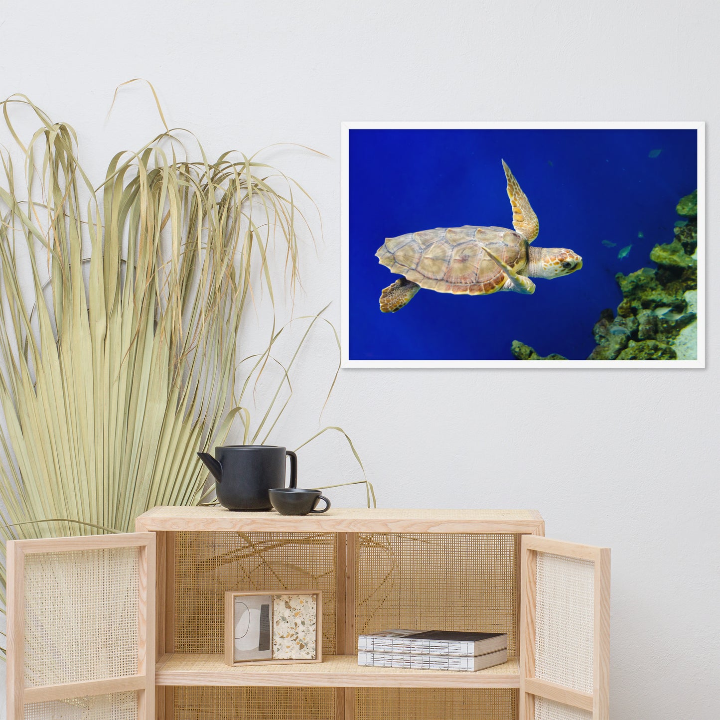 Sea Turtle 1 Animal Wildlife Photograph Framed Wall Art Prints