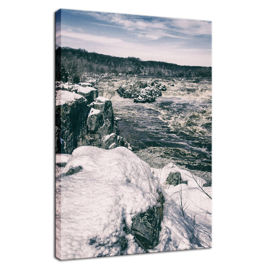 Great Falls Vintage Rural Landscape Photo Fine Art Canvas Wall Art Prints  - PIPAFINEART