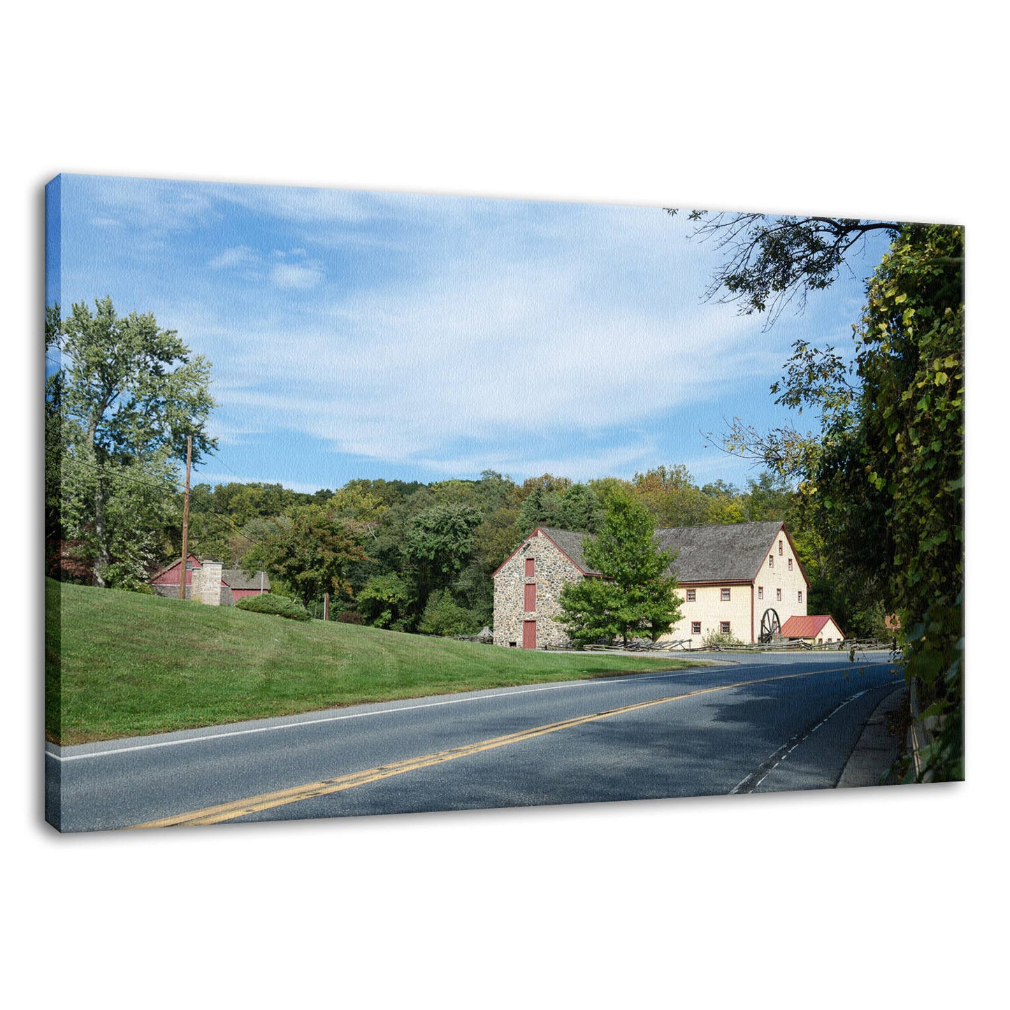 Greenbank Mill Summer Rural Landscape Photo Fine Art Canvas Wall Art Prints - PIPAFINEART