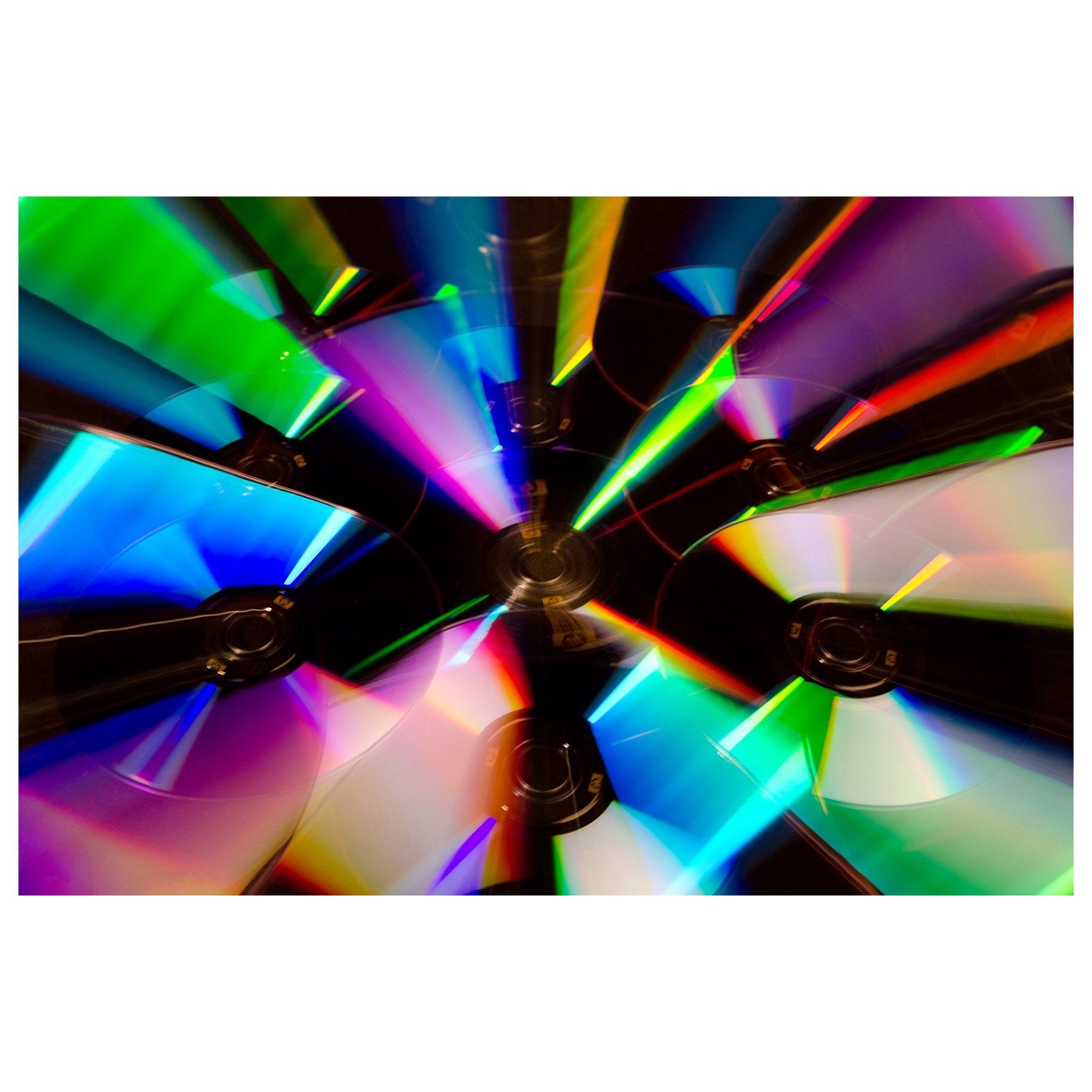 Zoomed CDs Abstract Photo Fine Art Canvas & Unframed Wall Art Prints  - PIPAFINEART