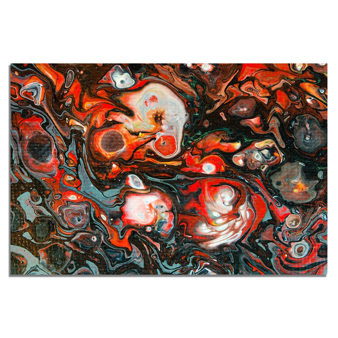 Acrylic Dirty Paint 22 Abstract Art, Fluid Art Fine Art Canvas & Unframed Wall Art Prints - PIPAFINEART