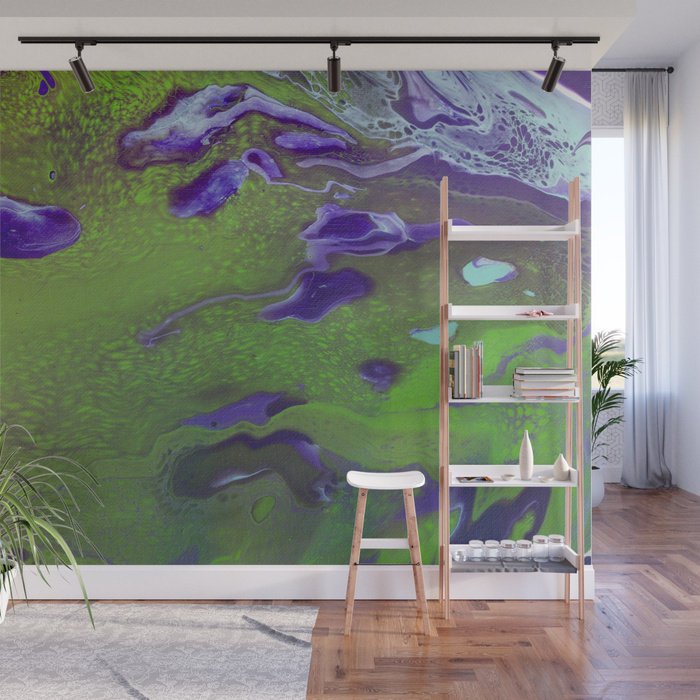 Removable Wall Mural - Wallpaper  Abstract Artwork - Fluid Art Pour 12  - PIPAFINEART