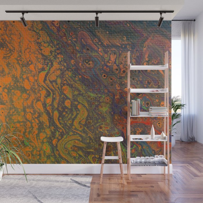 Removable Wall Mural - Wallpaper Abstract Artwork - Fluid Art Pour 16 - PIPAFINEART