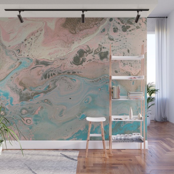 Removable Wall Mural - Wallpaper  Abstract Artwork - Fluid Art Pour 17  - PIPAFINEART
