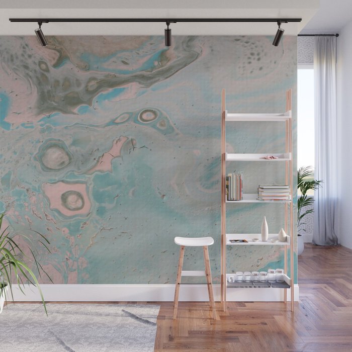 Removable Wall Mural - Wallpaper Abstract Artwork - Fluid Art Pour 18 - PIPAFINEART