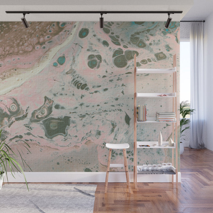Removable Wall Mural - Wallpaper Abstract Artwork - Fluid Art Pour 19 - PIPAFINEART